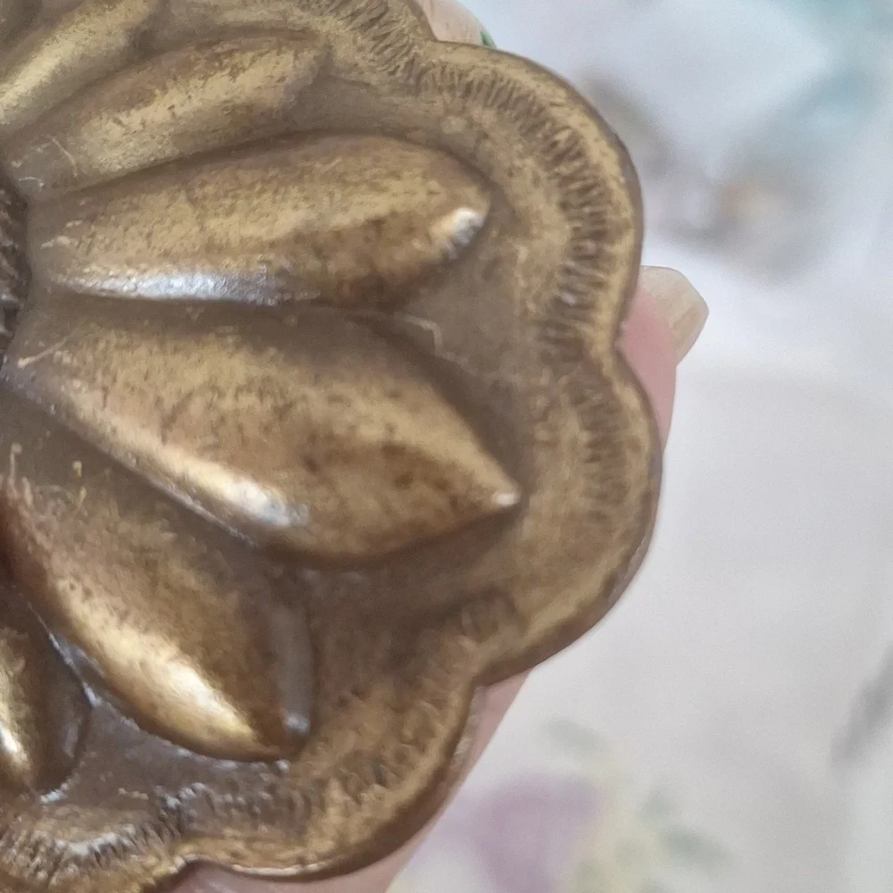 Gold and Blue Floral Accent Decor Piece